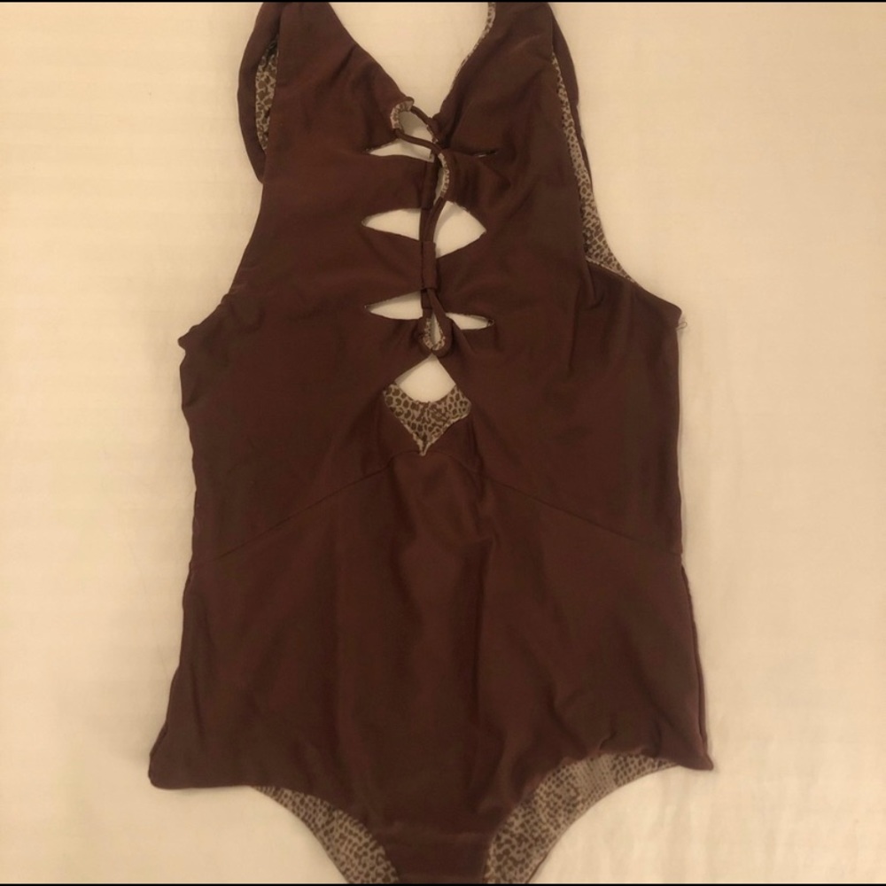 Acacia swimwear Mauka Merlot one piece